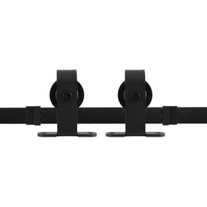 Ten Hulscher - Schuifdeursysteem Mutka - Zwart - 150 cm - Opbouw Bevestiging