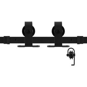 Schuifdeursysteem - Zwart - Staal verzinkt - GPF - GPF0508.61 Mutka zwart 200 cm