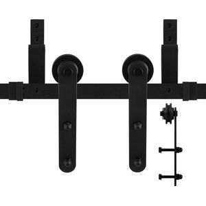 GPF Schuifdeursysteem Varsi zwart dubbel 150 cm