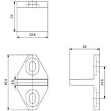 Ten Hulscher vloergeleider zwart t.b.v. schuifdeursysteem