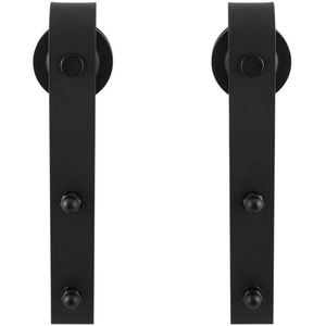 GPF Schuifdeurhanger set Lanka zwart t.b.v. extra deur