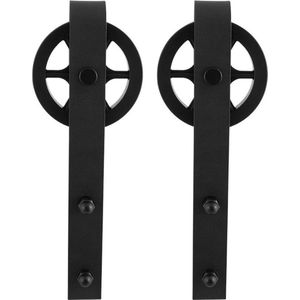 Hangrollen - Set Hangrollen - Zwart - Voor Schuifdeursysteem Teho