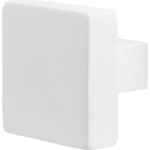 Wit vierkante knop 53x53x16mm tbv VH-schilden vast incl. wisselstift