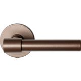 Hipi Deux deurkruk 103 mm op ronde rozet Bronze blend
