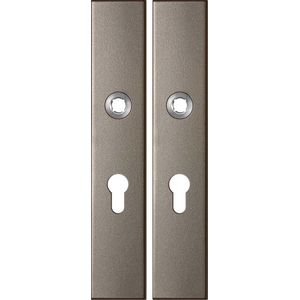 Langschild rechthoekig enkelverend 218x40x8,5mm PC55 Mocca blend