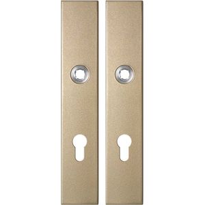 Langschild rechthoekig enkelverend 218x40x8,5mm PC72 Champagne blend