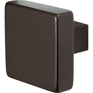 Vierkante knop 53x53x16 mm vast incl. metaalschroef M10 Dark blend