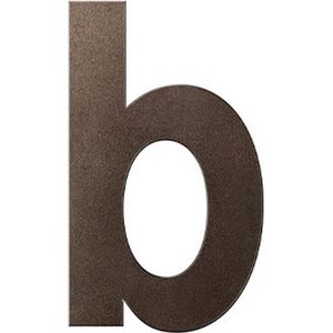 Huisnummer - Brons Kleur - RVS - GPF bouwbeslag - toevoeging letter 'b' Dark blend, 156 mm