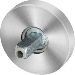 Rozet - RVS geborsteld - RVS - GPF - GPF1100.00.400 50x8mm RVS geborsteld met vastgelaste knopvastzetter