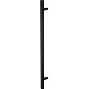 GPF9545.61 GPF15 deurgreep zwart verkropt 38x810/610mm voetje 25mm, incl. enkel- en dubbelzijdige bevestiging