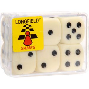 Longfield Games Dobbelsteen Set D6 16mm - Geschikt voor alle leeftijden - 6 stuks in doosje