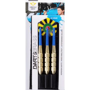 LONGFIELD STEELTIP DARTSET 22 GRAM BRASS BARREL