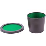 Dobbelset - Beker met Deksel - 6 Dobbelstenen - 5 Pokerstenen