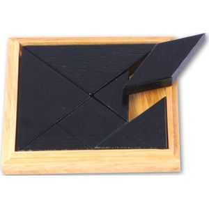 Longfield Games Tangram houten bordspel in doosje 13x13cm