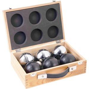 Jeu de boules 6 balls -Kist Zilver/Zwart