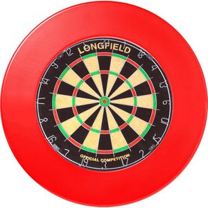 Longfield Darts Unisex Volwassen Surround Dartboard Surround - Zwart/Rood, X