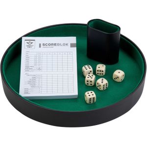 Dobbelpiste-SET 28 cm met dobbelstenen en beker - Geschikt voor alle leeftijden en aantal spelers