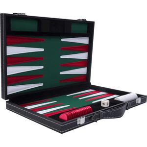 Backgammon Set - Inclusief 30 Stenen - 2 Bekers - 5 Dobbelstenen - Reisformaat