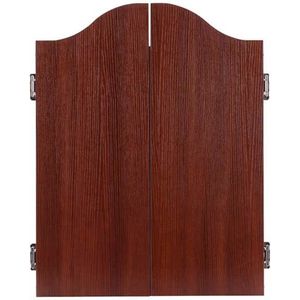 Longfield Dartbord houten kast Complete Set - Rood/Bruin