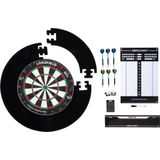 Longfield Darts Tournament Dartbord Met Toebehoren Zwart 8-delig