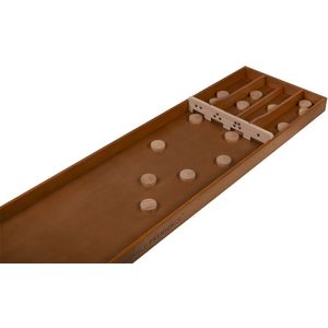 Longfield Sjoelbak Premium - Dark Finish - 200 cm Wedstrijdsjoelbak - met 30 Sjoelstenen