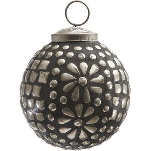 PTMD Kerstbal niet van glas Christmas brons 8x8x8 cm
