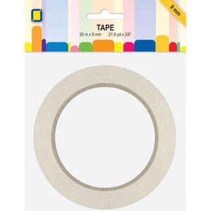 Rol dubbelzijdig klevend tape 9 mm 20 mtr Wit
