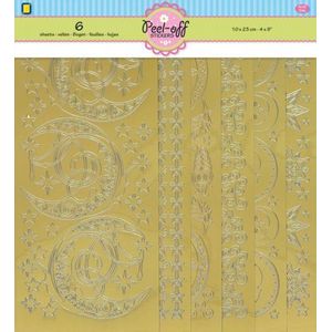 Peel-off Stickersets 6-pack, Moon and Stars