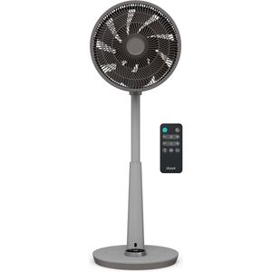Duux Whisper 2 Statiefventilator - Zuinige Ventilator met 26 snelheden, Timer en Nachtmodus - In hoogte verstelbaar (73-95cm) - Horizontale + verticale oscillatie - Grijs
