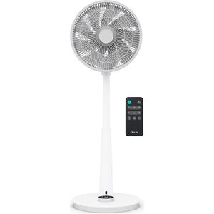 Duux Whisper 2 Statiefventilator - Zuinige Ventilator met 26 snelheden, Timer en Nachtmodus - In hoogte verstelbaar (73-95cm) - Horizontale + verticale oscillatie - Wit