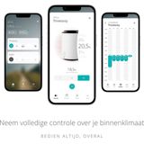 Duux Threesixty 2 Smart Elektrische Kachel - Keramische Kachel - 800/1200/1800 Watt Verwarming met Thermostaat - Wit