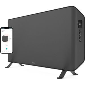 Duux Edge 2000W Smart Convectorkachel - Elektrische Kachel - Elektrische Verwarming Badkamer, Woonkamer, Kantoor – Grijs