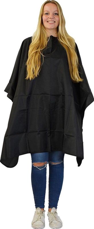 Nebur - Kapmantel - Zwart - 100% Geweven Nylon - Luchtdoorlatend en Waterafstotend