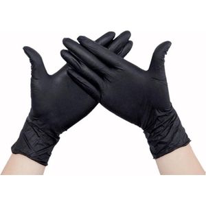 Nitrile Handschoenen Zwart Poeder/Latex vrij - 100stuks