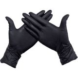 Nitrile - Handschoenen - Zwart - Poeder/Latex vrij - 100stuks