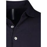 Profuomo - Longsleeve Polo Navy Melange - Slim-fit - Heren Poloshirt