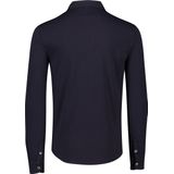 Profuomo - Longsleeve Polo Navy Melange - Slim-fit - Heren Poloshirt