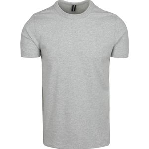 Profuomo - T-Shirt - Grijs - Katoen - Effen Dessin