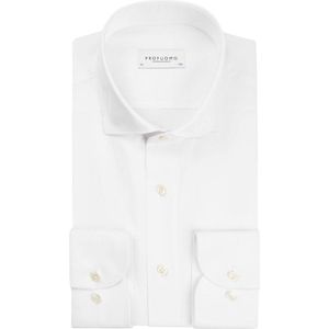 Profuomo - Slim Fit - Heren Overhemd - Wit - Twill