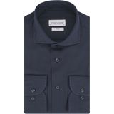 Profuomo - Travel Overhemd - Blauw - Lange Mouwen