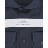 Profuomo - Travel Overhemd - Blauw - Lange Mouwen