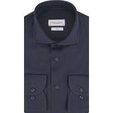 Profuomo - Travel Overhemd - Blauw - Lange Mouwen