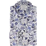 Profuomo - Overhemd - Blauw - Katoen/Linnenmix - Slim Fit