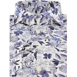 Profuomo - Overhemd - Blauw - Katoen/Linnenmix - Slim Fit