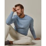 Profuomo Gemêleerde Trui Lichtblauw