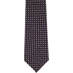 Profuomo stropdas geprint donkerblauw