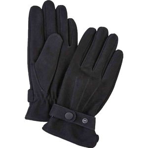 Profuomo - Handschoenen Wol Zwart Leer - Heren - Maat 8.5 -