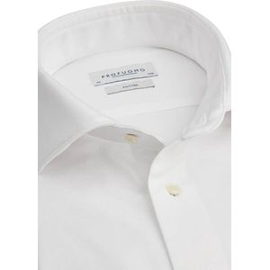 Profuomo - Slim Fit - Heren Overhemd - Wit - Jersey