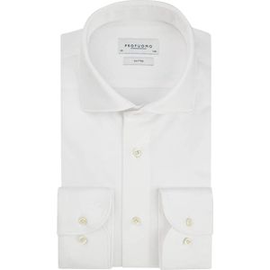 Profuomo - Overhemd - Wit - Katoen - Slim Fit
