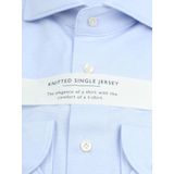 Profuomo - Knitted Overhemd - Lichtblauw - Slim-fit - Katoen - Lange Mouw